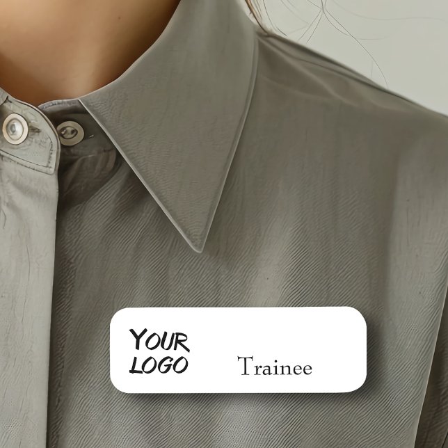 Dry Erase Business Customizable Trainee Logo Name Tag (Creator Uploaded)