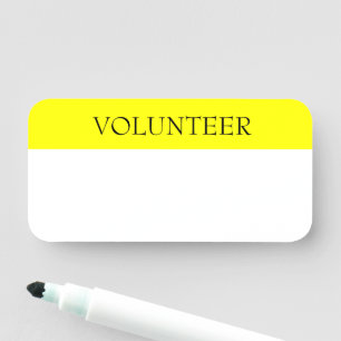 Dry Erase Business Fluorescent Volunteer Reusable Name Tag