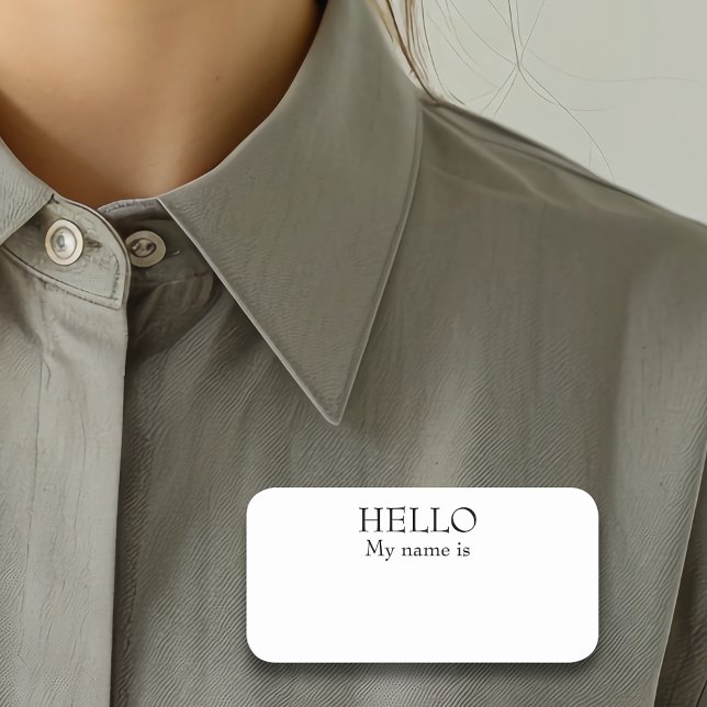 Dry Erase Reusable Customizable Hello My Name Tag (Creator Uploaded)