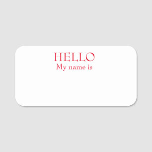 Dry Erase Reusable Customizable Hello My Name Tag