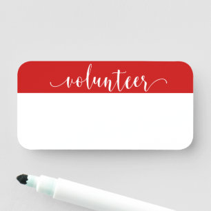 Dry Erase Volunteer Script Customizable Reusable Name Tag