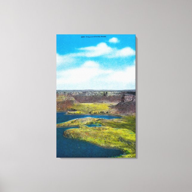 Dry Falls State Park, Grand Coulee Dam Canvas Print (Front)