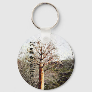 Dry Ferula Plant Keychain