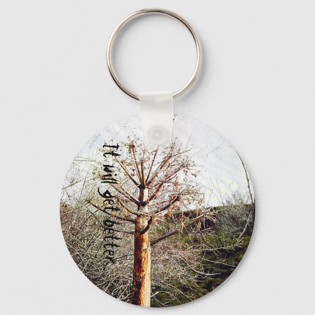 Dry Ferula Plant Keychain (Front)