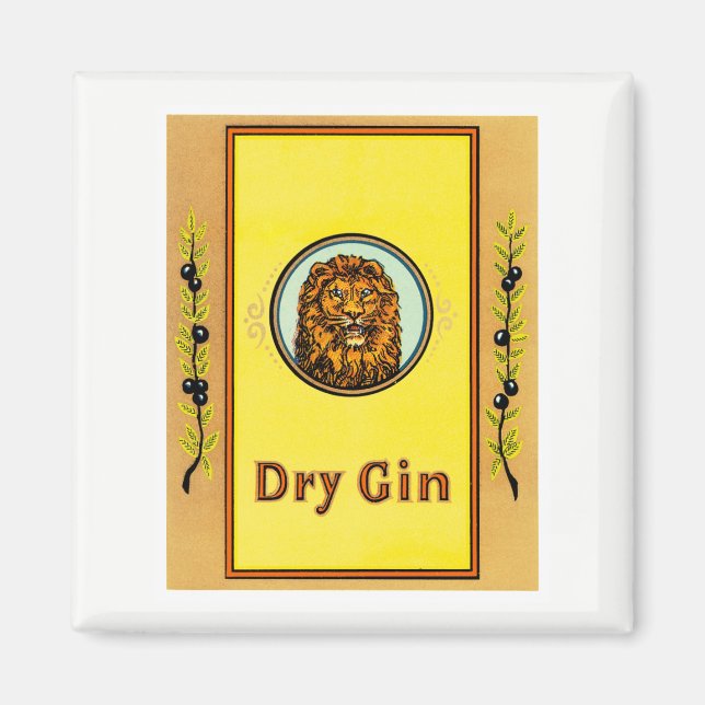 Dry Gin Lion Magnet (Front)