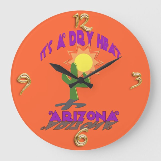Dry Heat Arizona  Wall Clock (Front)