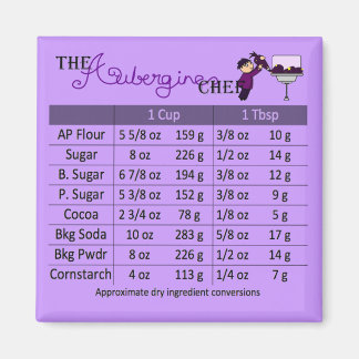 Dry Ingredients Conversion Table Magnet
