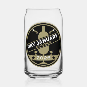 Dry January Challenge Encouragement Can Glass