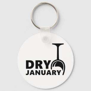 Dry january, één maand geen alcohol te drinken keychain