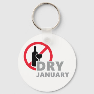 Dry january, één maand geen alcohol te drinken  keychain