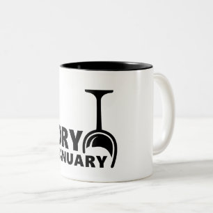 Dry January, one month from drinking alcohol Two-Tone Coffee Mug