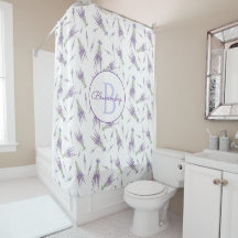 Dry Lavender Flower Bundles Pattern Monogram