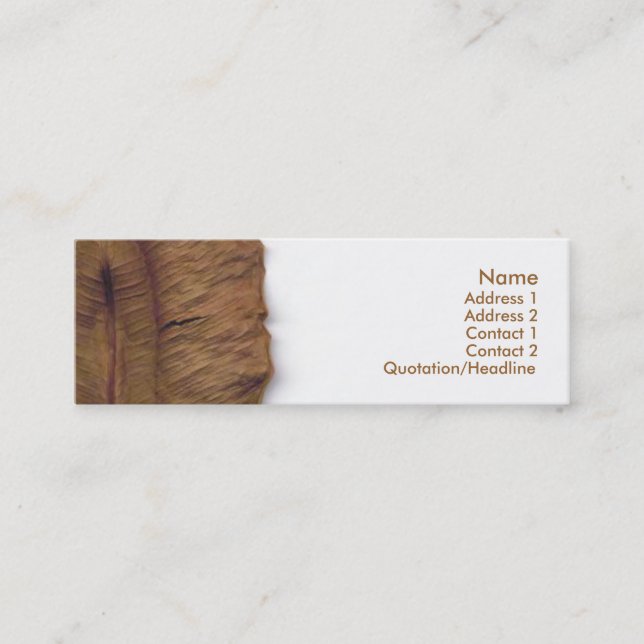 Dry Leaf Business Card (Front)