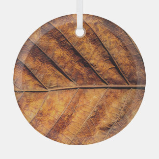 Dry leaf: natural texture background. glass ornament