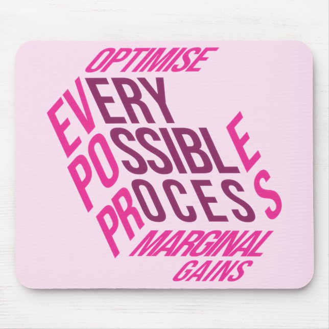 Dry Motivation | Marginal Gains | Blush & Berry Mouse Pad (Front)