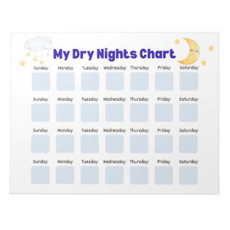 Dry Nights Sticker Chart: Bedwetting Tracker, Pott Notepad