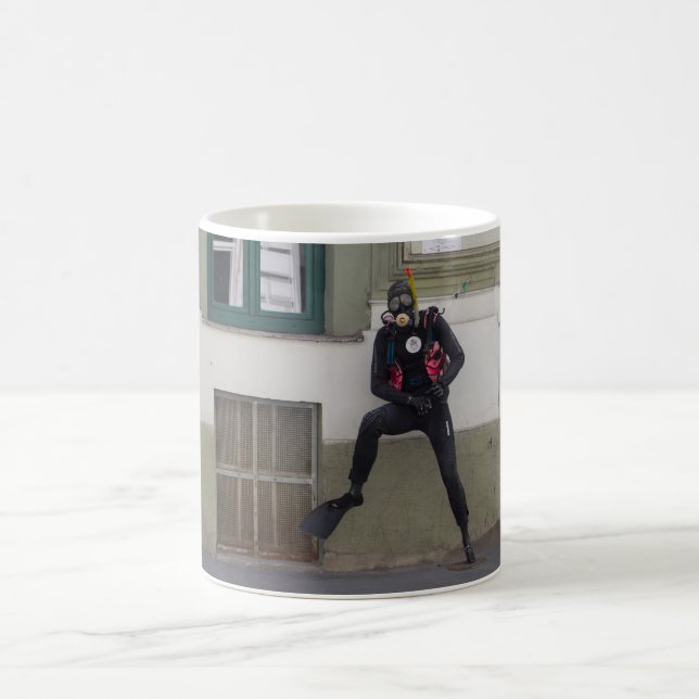 Dry Scuba Diver Coffee Mug (Center)