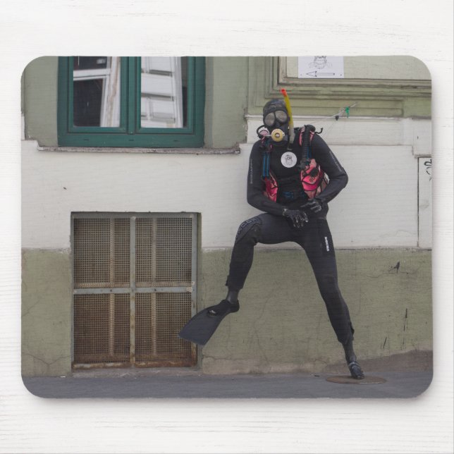 Dry Scuba Diver Mouse Pad (Front)