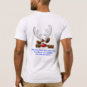 DRY SENSE OF HUMOR FUNNY REINDEER GRAY T-SHIRT