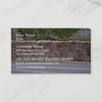 Dry Stone Wall With Plants Besides Road