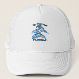 Dry Tortugas Florida Keys Vacation Tribal Dolphins Trucker Hat