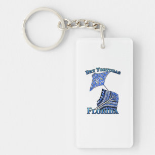 Dry Tortugas Florida Keys Vacation Tribal Stingray Keychain