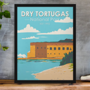  Dry Tortugas National Park Florida Fort Vintage Poster