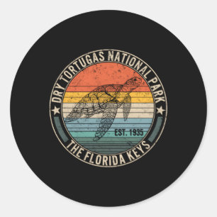 Dry Tortugas National Park Florida Keys Beach Turt Classic Round Sticker