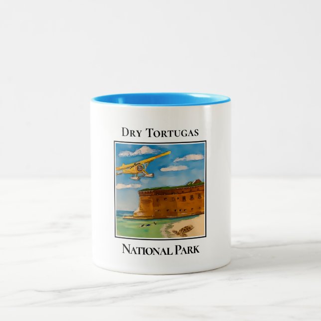 Dry Tortugas National Park, Florida  Two-Tone Coffee Mug (Center)