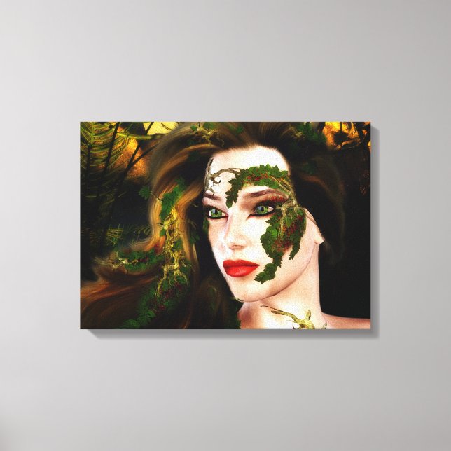 Dryad of the Forest Fantasy Canvas Print (Front)