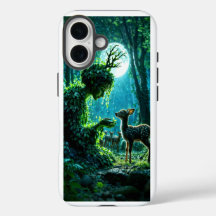 Dryad queen of the enchanted forest at night art
