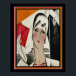 Dryden Art Deco Fashion Print 16 x 20 ca. 1922<br><div class="desc">Stunning,  colorful. Art Deco Print by Helen Dryden</div>