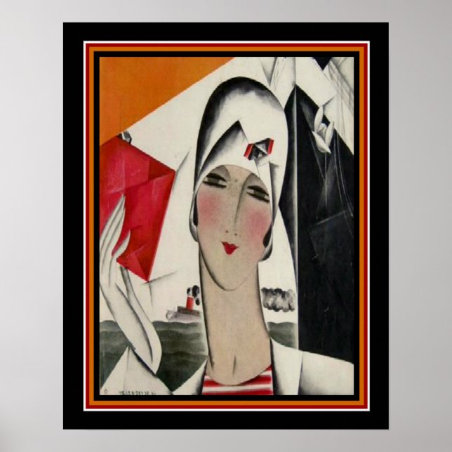 Dryden Art Déco Mode Imprimer 16 x 20 ca. 1922 (Devant)