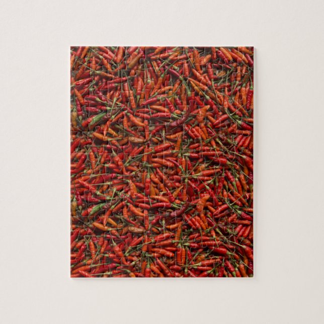 Drying Red Hot Chili Peppers Jigsaw Puzzle (Vertical)