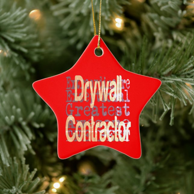 Drywall Contractor Extraordinaire Ceramic Ornament (Tree)