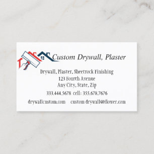 Drywall, Plaster, Sheetrock Finishing Business Ca Business Card