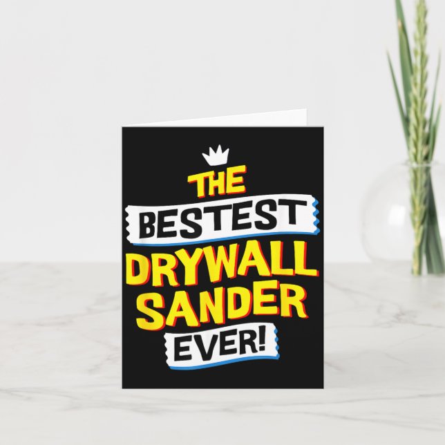 Drywall Sander Job Occupation Funny Sarcastic Card (Front)