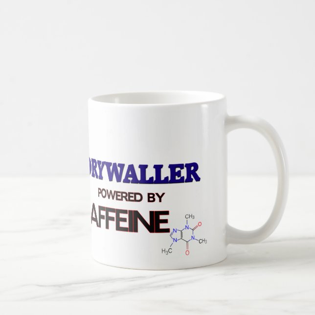 Drywaller Powered by caffeine Coffee Mug (Right)