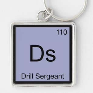 Ds - Drill Sergeant Chemistry Element Symbol Tee Keychain