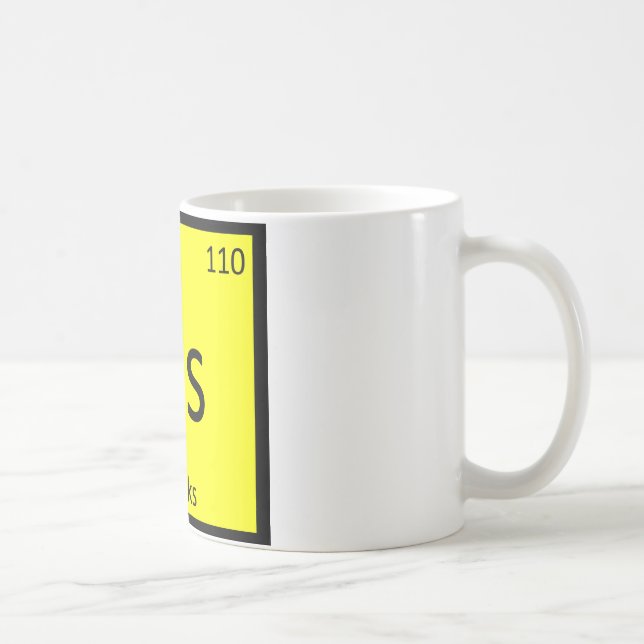 Ds - Ducks Chemistry Periodic Table Element Symbol Coffee Mug (Right)