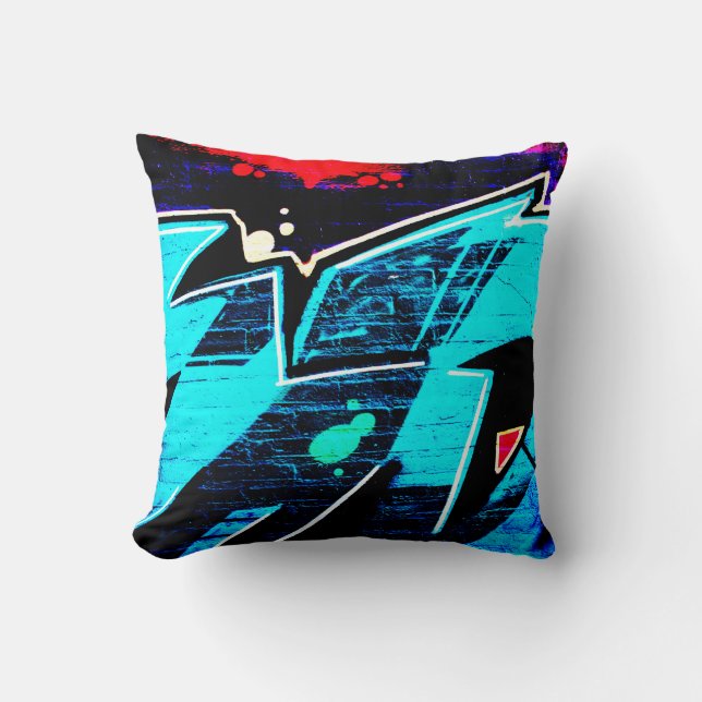 DS Graffiti 1417 tpcna Throw Pillow (Front)