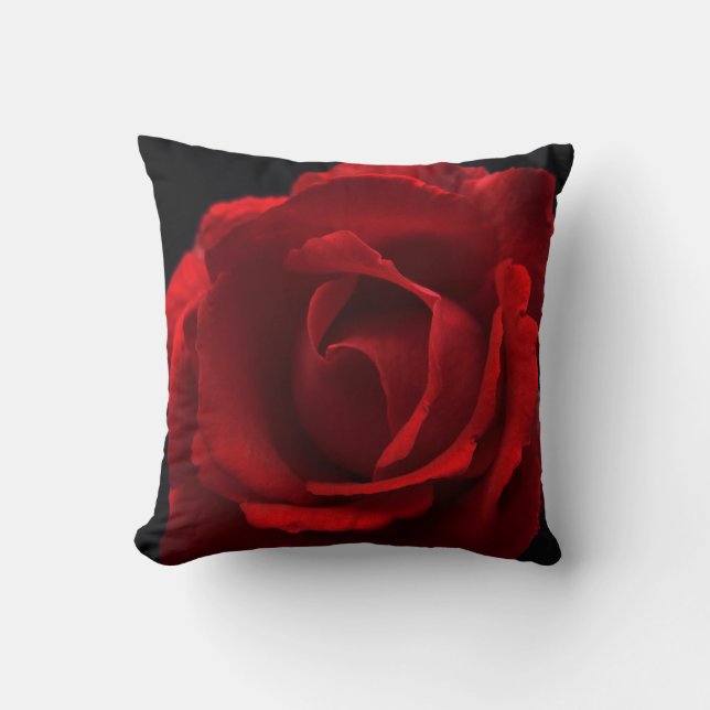 DS Red Rose or Chrysanthemum tpm Throw Pillow (Front)