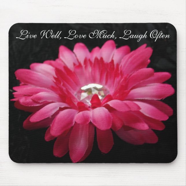 DSC00005 (2), Live Well, Love Much, Laugh Often Mouse Pad (Front)