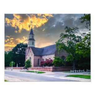 DSC02400-2-Bruton Parish Church at Sunset Photo Print