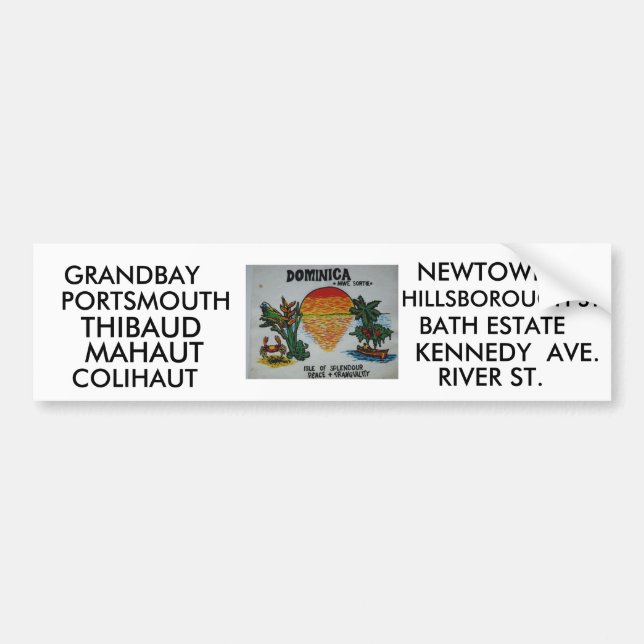 DSCF0137, GRANDBAY, KENNEDY  AVE., PORTSMOUTH, ... BUMPER STICKER (Front)