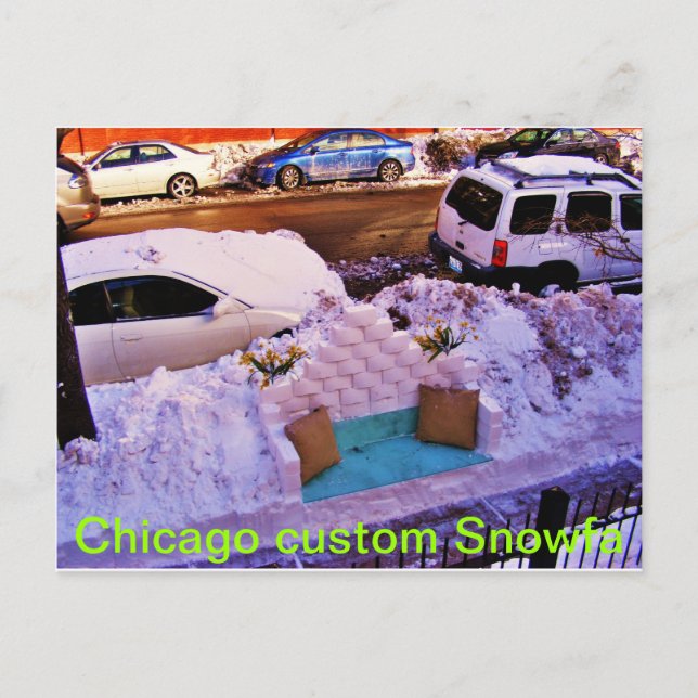 DSCF3081, Chicago custom Snowfa Postcard (Front)