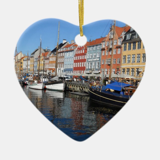 DSCN2826.JPG Nyhavn, Copenhagen Ceramic Ornament (Front)