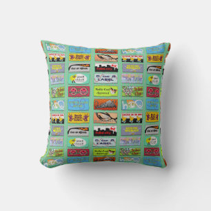 DSineR Labels Throw Pillow