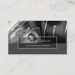 DSLR Camera lens for Photographers Videographers Business Card