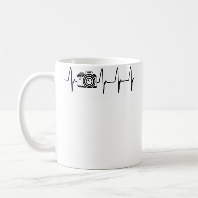 Dslr Digital Camera Heartbeat Ekg Photography Phot Coffee Mug (Left)